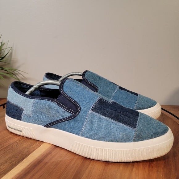 Sun + Stone Denim Patch Slip on Sneakers Loafers Size 12 - Picture 5 of 16